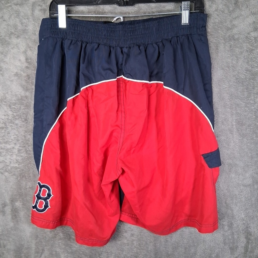 Boston Red Sox Cargo Swim Shorts Mens Size Large Blue Red Embroidered - Picture 4 of 5